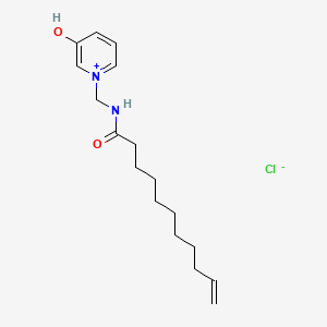 molecular formula C17H27ClN2O2 B12732880 Pyridinium, 3-hydroxy-1-(10-undecenamidomethyl)-, chloride CAS No. 102584-04-3