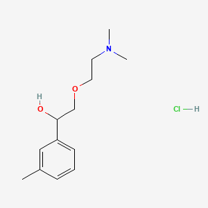 molecular formula C13H22ClNO2 B12732896 alpha-((2-(Dimethylamino)ethoxy)methyl)-3-methylbenzenemethanol hydrochloride CAS No. 131961-22-3