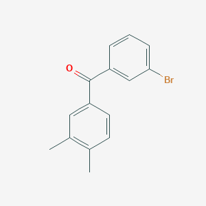 molecular formula C15H13BrO B1273300 3-Bromo-3',4'-dimethylbenzophenone CAS No. 844879-49-8