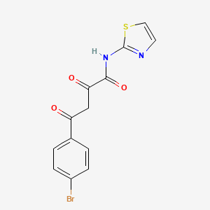 molecular formula C13H9BrN2O3S B12733064 Benzenebutanamide, 4-bromo-alpha,gamma-dioxo-N-2-thiazolyl- CAS No. 130421-40-8