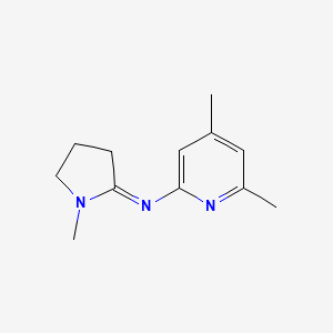 molecular formula C12H17N3 B12733066 4,6-Dimethyl-N-(1-methyl-2-pyrrolidinylidene)-2-pyridinamine CAS No. 84858-97-9
