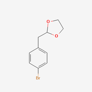 molecular formula C10H11BrO2 B1273307 2-[(4-Bromophenyl)methyl]-1,3-dioxolane CAS No. 4410-16-6