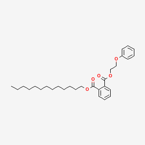 molecular formula C29H40O5 B12733087 Phthalic acid, 2-phenoxyethyl tridecyl ester 