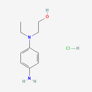 molecular formula C10H17ClN2O B12733102 2-(4-amino-N-ethylanilino)ethanol;hydrochloride CAS No. 42983-75-5