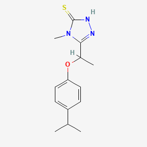 5-[1-(4-isopropylphenoxy)ethyl]-4-methyl-4H-1,2,4-triazole-3-thiol
