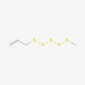 molecular formula C4H8S5 B12733144 Methyl 2-propenyl pentasulfide CAS No. 118023-99-7