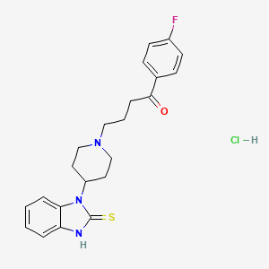molecular formula C22H25ClFN3OS B12733157 Timiperone hydrochloride CAS No. 62621-49-2
