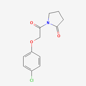 molecular formula C12H12ClNO3 B12733183 p-Chloro-phenoxyacetyl-2-pyrrolidinone CAS No. 113982-21-1