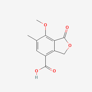 molecular formula C11H10O5 B12733258 Convolvulanic acid B CAS No. 479-14-1