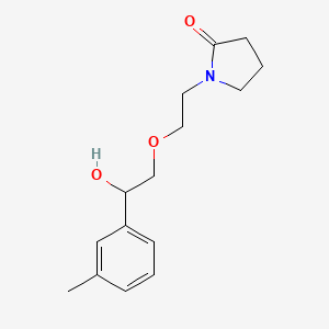 molecular formula C15H21NO3 B12733314 1-(2-(2-Hydroxy-2-(3-methylphenyl)ethoxy)ethyl)-2-pyrrolidinone CAS No. 131961-32-5