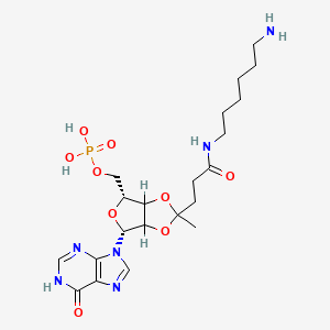 molecular formula C21H33N6O9P B12733320 Ahxlvimp CAS No. 75204-35-2