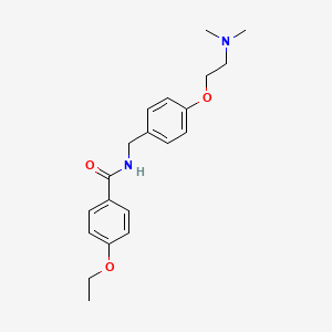 molecular formula C20H26N2O3 B12733389 Benzamide, N-((4-(2-(dimethylamino)ethoxy)phenyl)methyl)-4-ethoxy- CAS No. 122892-55-1