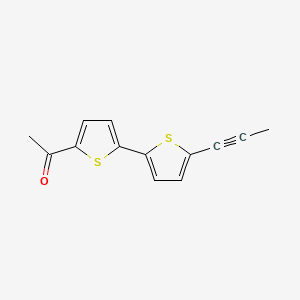 molecular formula C13H10OS2 B12733439 Arctinone B CAS No. 102054-40-0