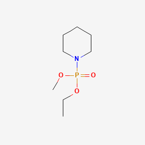 molecular formula C8H18NO3P B12733498 Piperidinophosphonic acid ethyl methyl ester CAS No. 90202-82-7