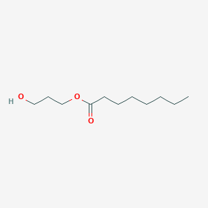 molecular formula C11H22O3 B12733519 Octanoic acid, 3-hydroxypropyl ester CAS No. 102731-54-4
