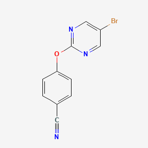 molecular formula C11H6BrN3O B1273355 4-((5-溴嘧啶-2-基)氧基)苯甲腈 CAS No. 887430-98-0