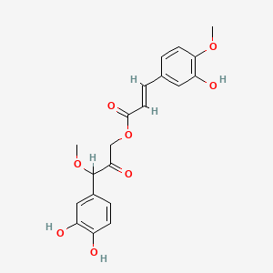 molecular formula C20H20O8 B12733586 Cimiracemate C CAS No. 488804-01-9