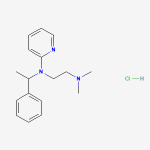 molecular formula C17H24ClN3 B12733724 2-((2-(Dimethylamino)ethyl)(alpha-methylbenzyl)amino)pyridine hydrochloride CAS No. 93725-14-5