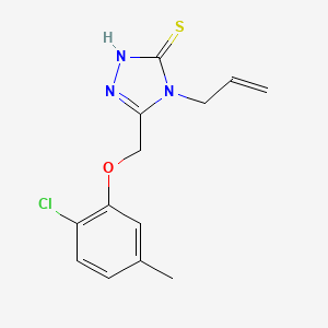 molecular formula C13H14ClN3OS B1273377 4-allyl-5-[(2-chloro-5-methylphenoxy)methyl]-4H-1,2,4-triazole-3-thiol CAS No. 590353-81-4
