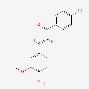 molecular formula C16H13ClO3 B12733796 (E)-1-(4'-Chlorophenyl)-3-(4-hydroxy-3-methoxyphenyl)prop-2-en-1-one CAS No. 152809-69-3