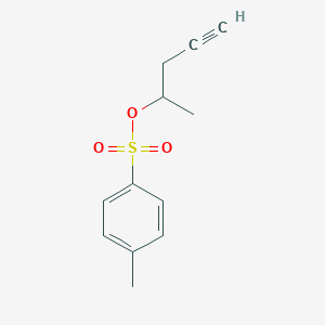 molecular formula C12H14O3S B127338 戊-4-炔-2-基 4-甲苯磺酸酯 CAS No. 58456-48-7