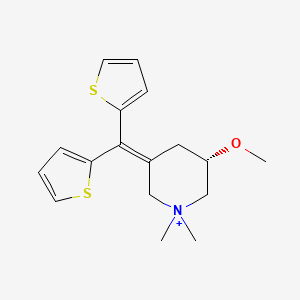 molecular formula C17H22NOS2+ B12733806 Timepidium, (S)- CAS No. 340027-74-9