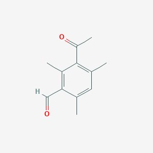molecular formula C12H14O2 B1273382 3-Acetyl-2,4,6-trimethylbenzaldehyde CAS No. 88339-43-9