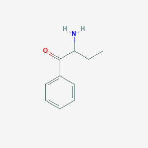 molecular formula C10H13NO B12733824 2-Amino-1-phenylbutan-1-one CAS No. 67323-52-8