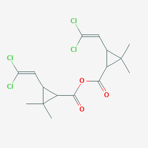 molecular formula C16H18Cl4O3 B127339 3-(2,2-Dichlorovinyl)-2,2-dimethylcyclopropanecarboxylic anhydride CAS No. 56860-12-9
