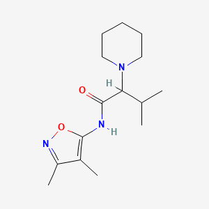 molecular formula C15H25N3O2 B12733953 N-(3,4-Dimethyl-5-isoxazolyl)-alpha-isopropyl-1-piperidineacetamide CAS No. 97022-74-7