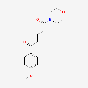 molecular formula C16H21NO4 B12734016 Morpholine, 4-(5-(4-methoxyphenyl)-1,5-dioxopentyl)- CAS No. 56046-22-1