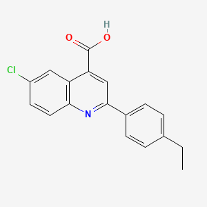 molecular formula C18H14ClNO2 B1273405 6-Chloro-2-(4-ethylphenyl)quinoline-4-carboxylic acid CAS No. 897559-96-5