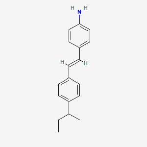 molecular formula C18H21N B12734163 trans-4'-sec-Butyl-4-aminostilbene CAS No. 345667-59-6