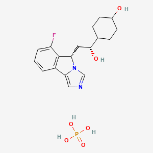 molecular formula C18H24FN2O6P B12734211 Navoximod phosphate CAS No. 1793075-63-4