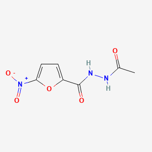 molecular formula C7H7N3O5 B12734328 N'-Acetyl-5-nitro-2-furohydrazide CAS No. 83207-21-0