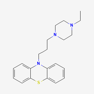 molecular formula C21H27N3S B12734429 Phenothiazine, 10-(3-(4-ethyl-1-piperazinyl)propyl)- CAS No. 110435-59-1