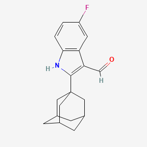 molecular formula C19H20FNO B1273444 2-(1-adamantyl)-5-fluoro-1H-indole-3-carbaldehyde CAS No. 588670-60-4
