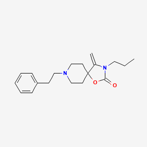 molecular formula C19H26N2O2 B12734507 1-Oxa-3,8-diazaspiro(4.5)decan-2-one, 4-methylene-8-(2-phenylethyl)-3-propyl- CAS No. 134069-98-0