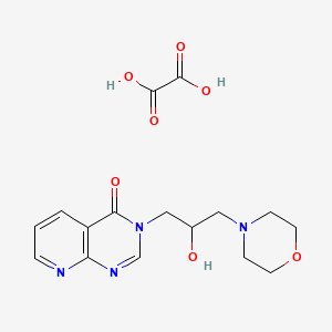 molecular formula C16H20N4O7 B12734526 3-(2-Hydroxy-3-(4-morpholinyl)propyl)pyrido(2,3-d)pyrimidin-4(3H)-one oxalate CAS No. 88350-79-2