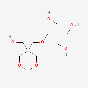 molecular formula C11H22O7 B12734547 2-(Hydroxymethyl)-2-(((5-(hydroxymethyl)-1,3-dioxan-5-yl)methoxy)methyl)propane-1,3-diol CAS No. 88848-45-7