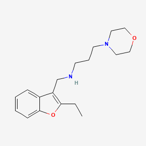 molecular formula C18H26N2O2 B12734549 Morpholine, 4-(3-(((2-ethyl-3-benzofuranyl)methyl)amino)propyl)- CAS No. 95618-22-7