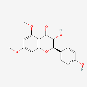 molecular formula C17H16O6 B12734560 (2R,3R)-3,4'-Dihydroxy-5,7-dimethoxyflavone CAS No. 37971-70-3