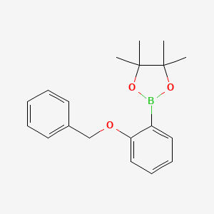 B1273467 2-(2-(Benzyloxy)phenyl)-4,4,5,5-tetramethyl-1,3,2-dioxaborolane CAS No. 1027757-13-6
