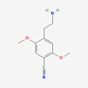 molecular formula C11H14N2O2 B12734695 2,5-Dimethoxy-4-cyanophenethylamine CAS No. 88441-07-0