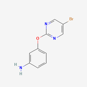 molecular formula C10H8BrN3O B1273474 3-[(5-Bromopyrimidin-2-yl)oxy]aniline CAS No. 111986-67-5