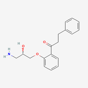molecular formula C18H21NO3 B12734766 N-Depropylpropafenone, (S)- CAS No. 138584-26-6