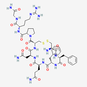 molecular formula C46H65N15O11S2 B12734787 Phenypressin CAS No. 30635-27-9