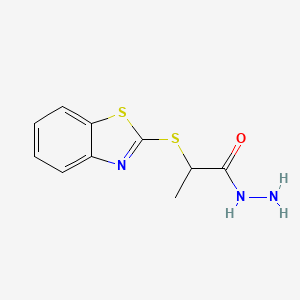 molecular formula C10H11N3OS2 B1273485 2-(1,3-Benzothiazol-2-ylthio)propanohydrazide CAS No. 99055-98-8