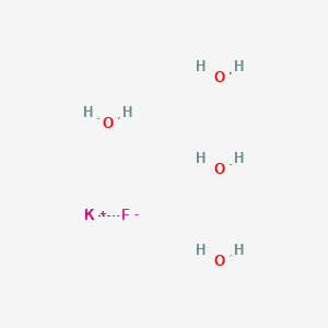 molecular formula FH8KO4 B12734852 Potassium fluoride tetrahydrate CAS No. 34341-58-7
