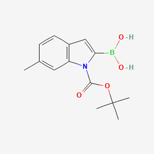 molecular formula C14H18BNO4 B1273491 1-BOC-6-methylindole-2-boronic acid CAS No. 850568-51-3